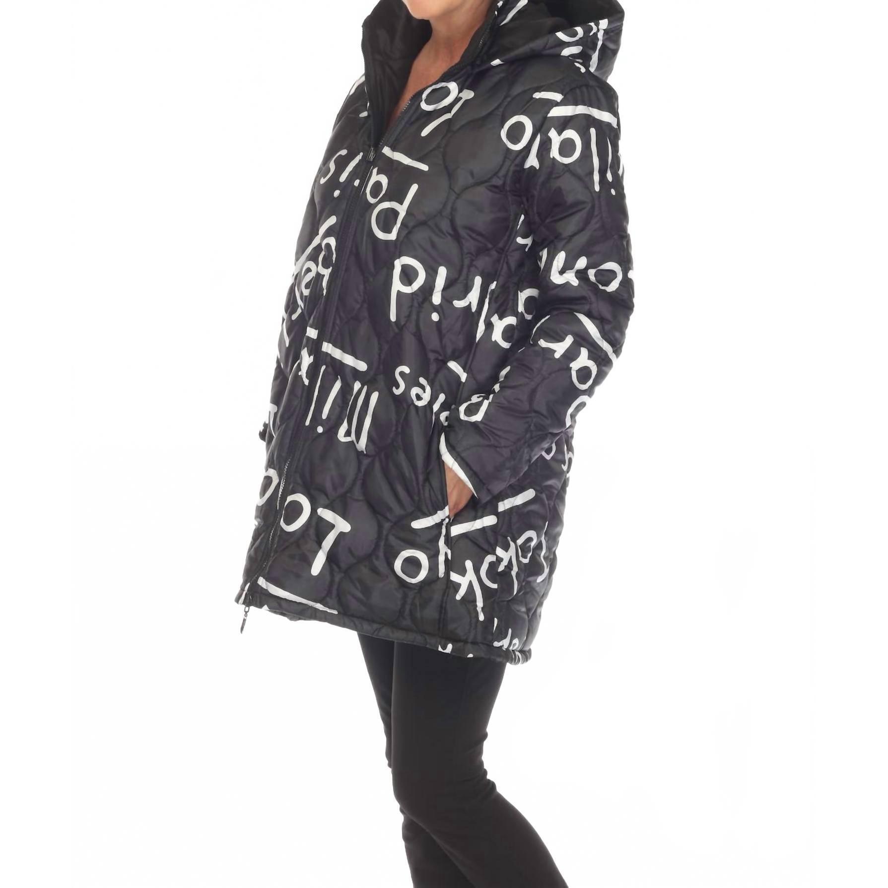 New Oopera City Puffer Jacket In Black And White